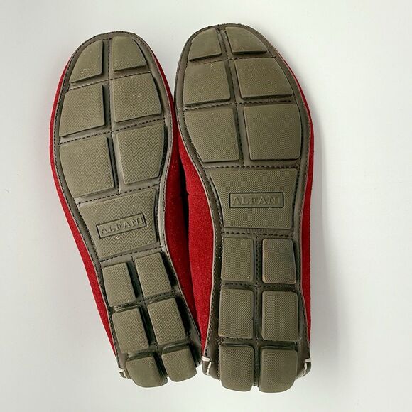 Alfani Red Suede Horsebit Loafer Driving Moccasins Shoes \